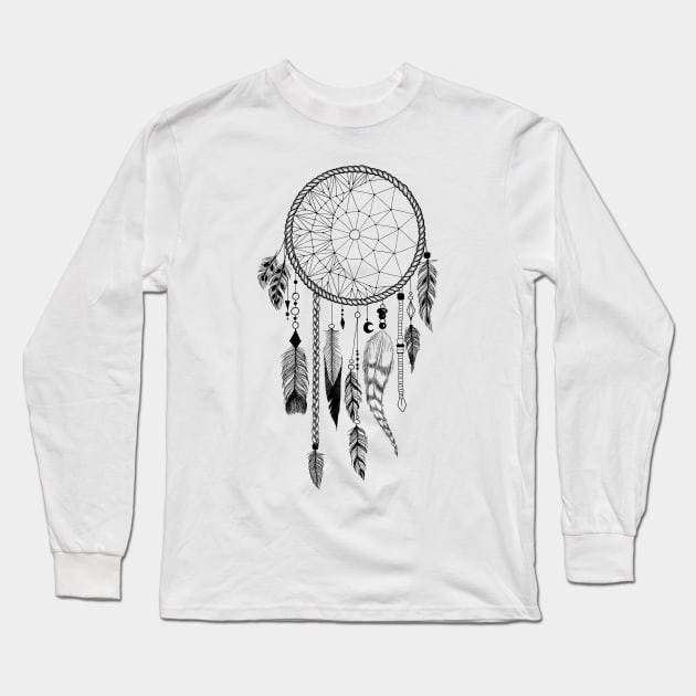 Boho Dreamcatcher Long Sleeve T-Shirt by fears